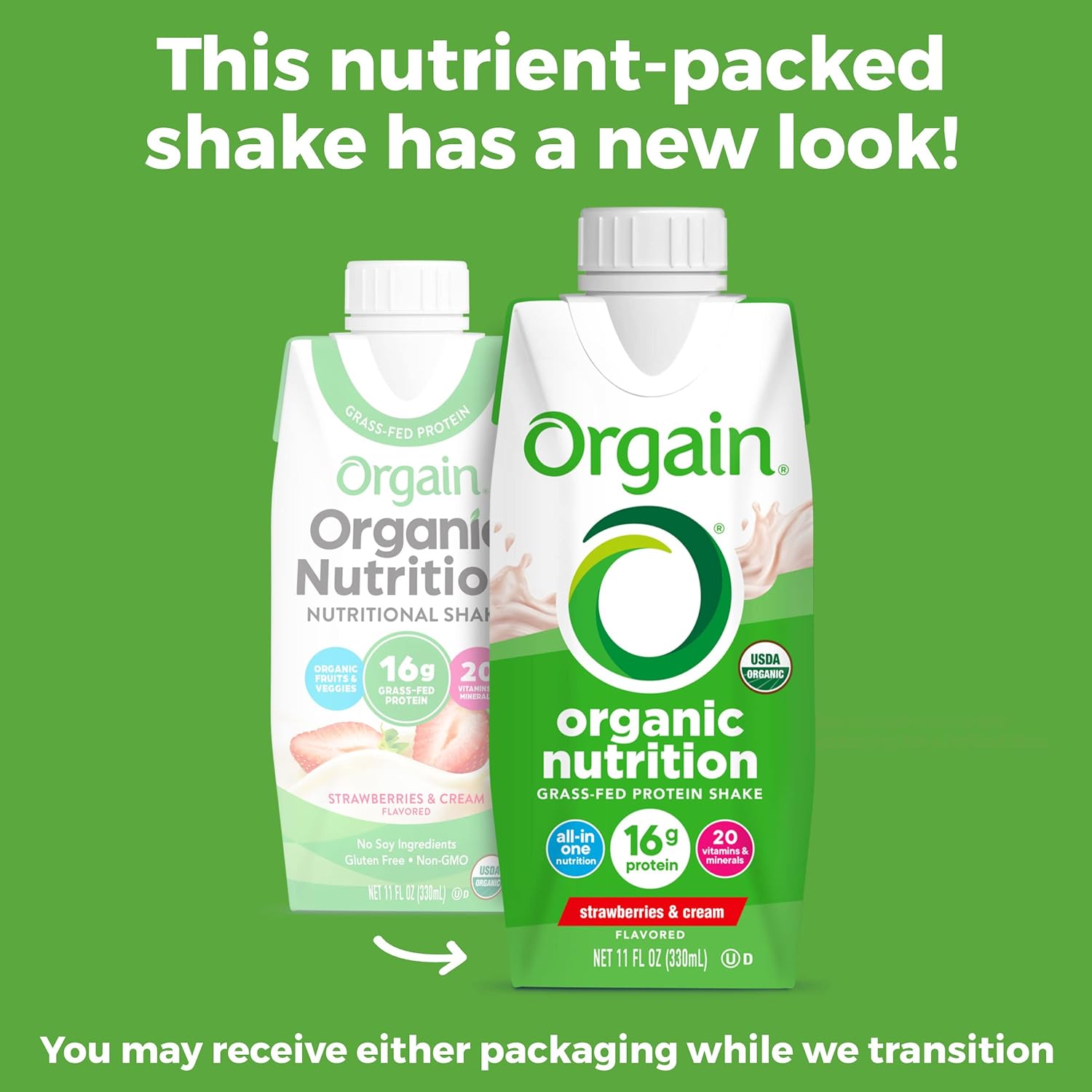 Orgain Organic Nutritional Protein Shake, Vanilla Bean - 16g Grass Fed Whey Protein, Meal Replacement, 20 Vitamins & Minerals, Gluten Free, Soy Free, 11 Fl Oz (Pack of 12) (Packaging May Vary) - Image 4